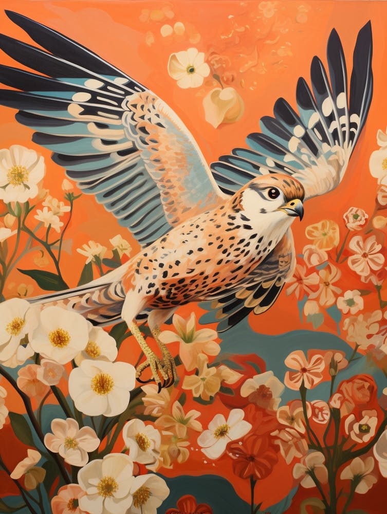 American Kestrel 3 Detailed Bird Painting