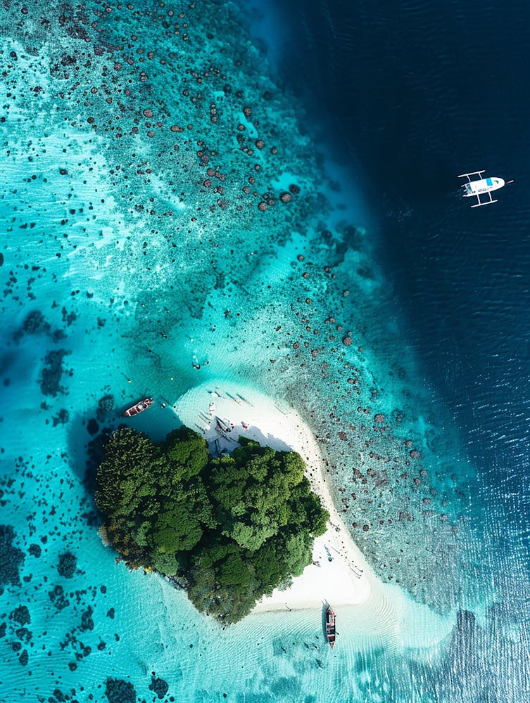 Aerial View Of A Tropical Island 3