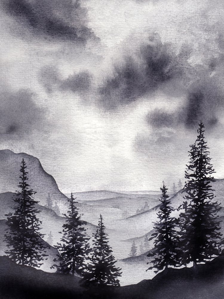 Monocrhome Ladnscape