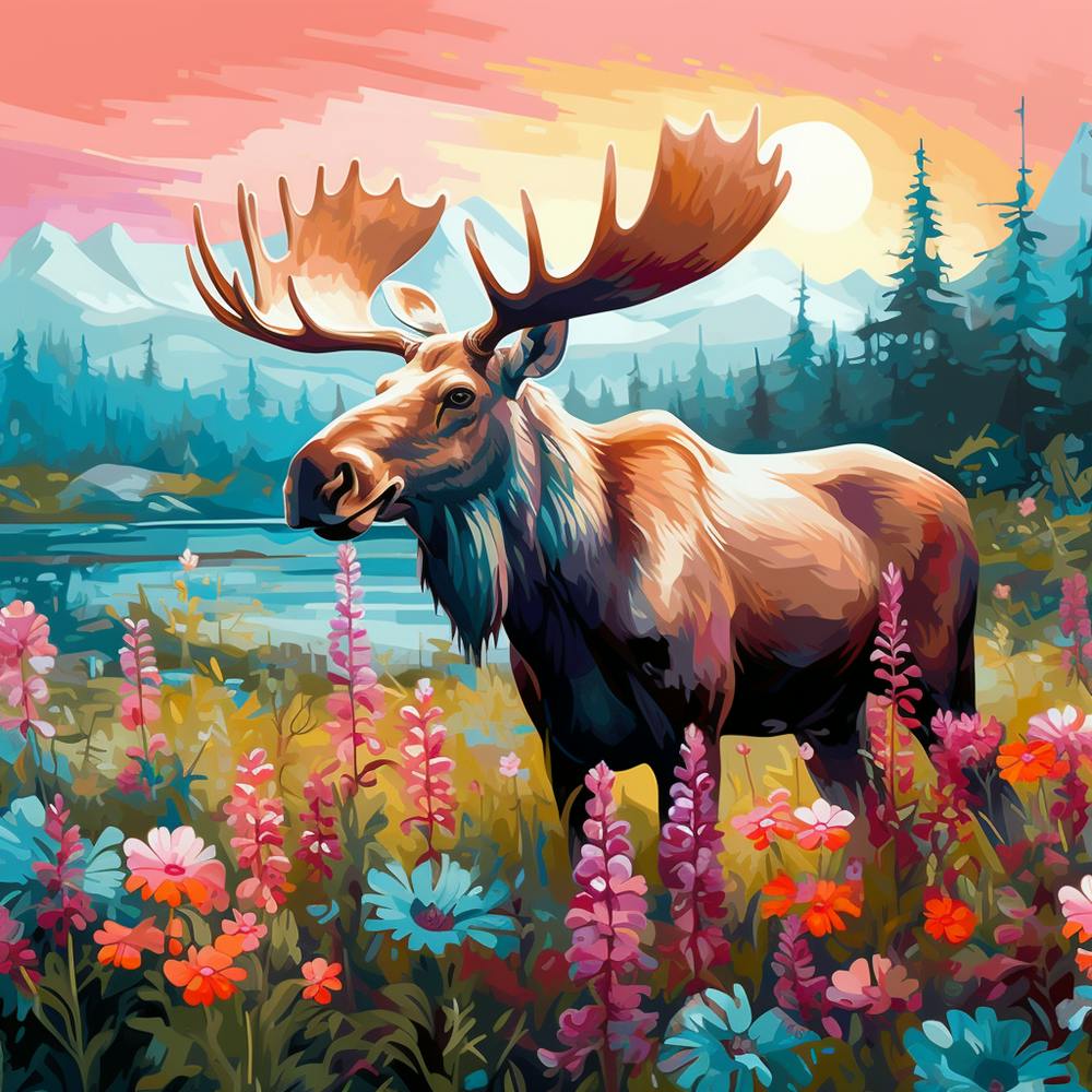 Moose Painting 1
