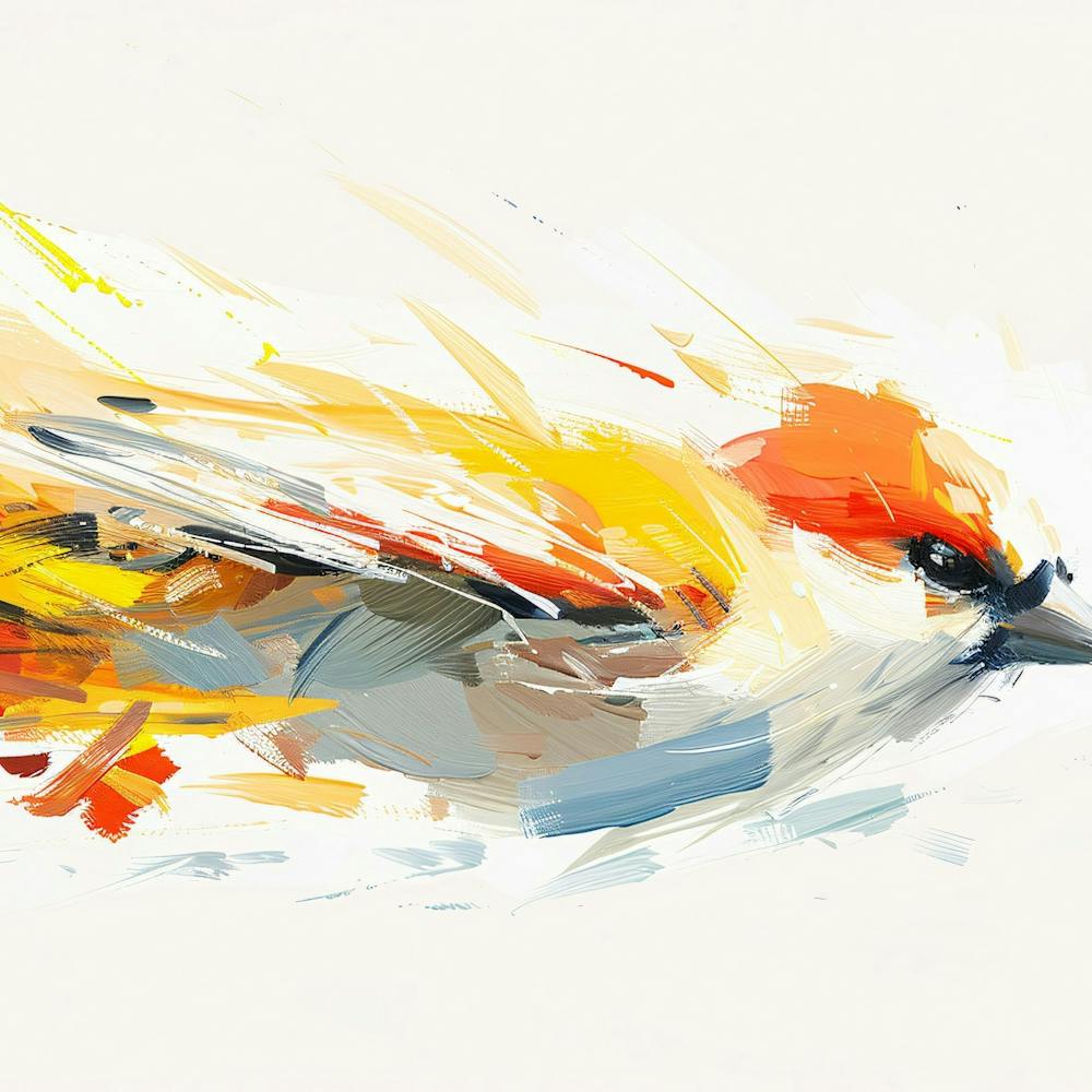 Abstract Bird Painting