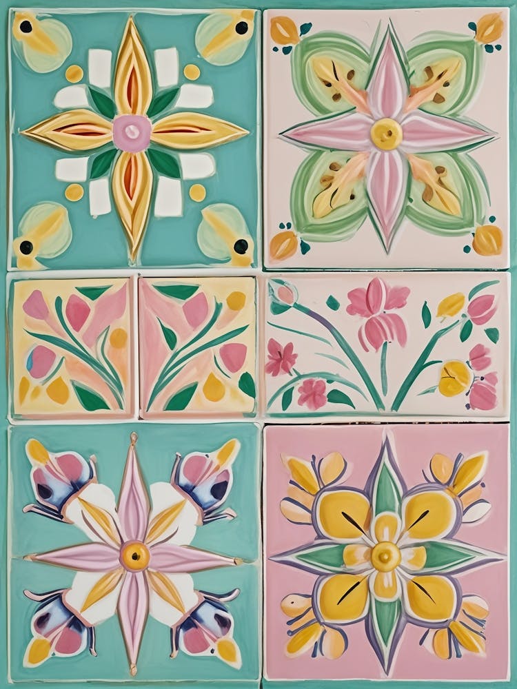 Floral Tile Set no2