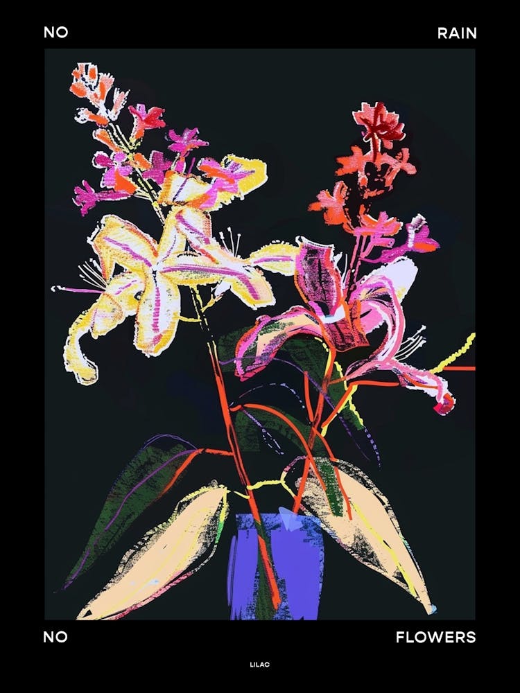 No Rain No Flowers Poster Lilac 4