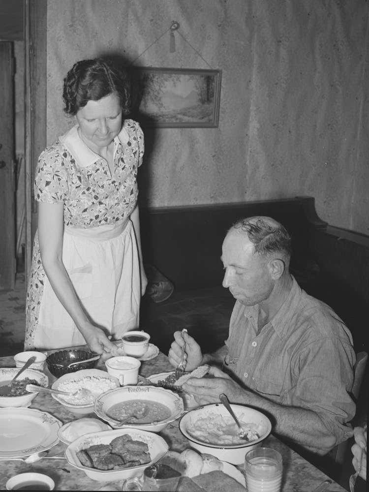Dinner On Ranch Of Rehabilitation Borrower During Goat Shearing And Kidding Season, Kimble County, Texas