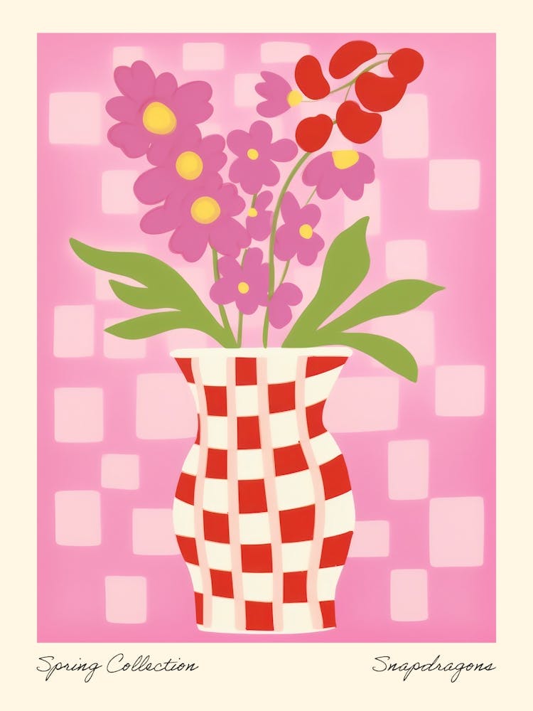 Spring Collection Snapdragons Flower Vase 5