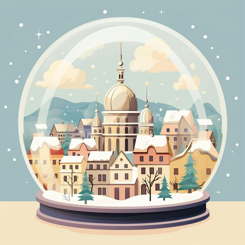 Cesky Krumloy Czechia Snowglobe