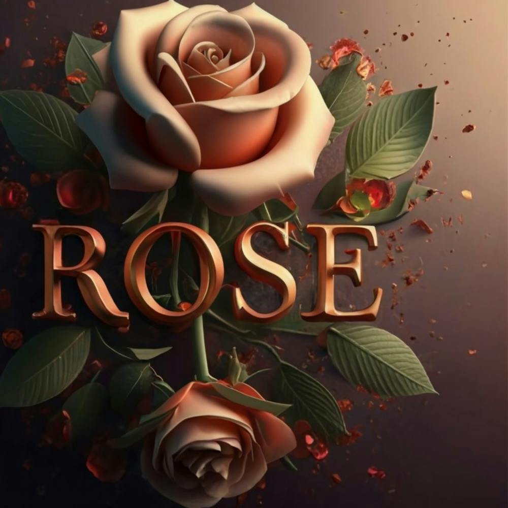 3D wallpaper red rose