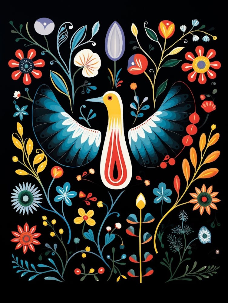 Folk Bird Illustration Albatross 2