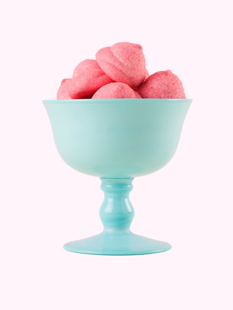 Pink Marshmallows In A Bowl