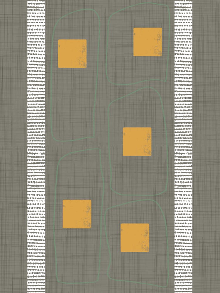 Japandi Frame Lines Muted Grey