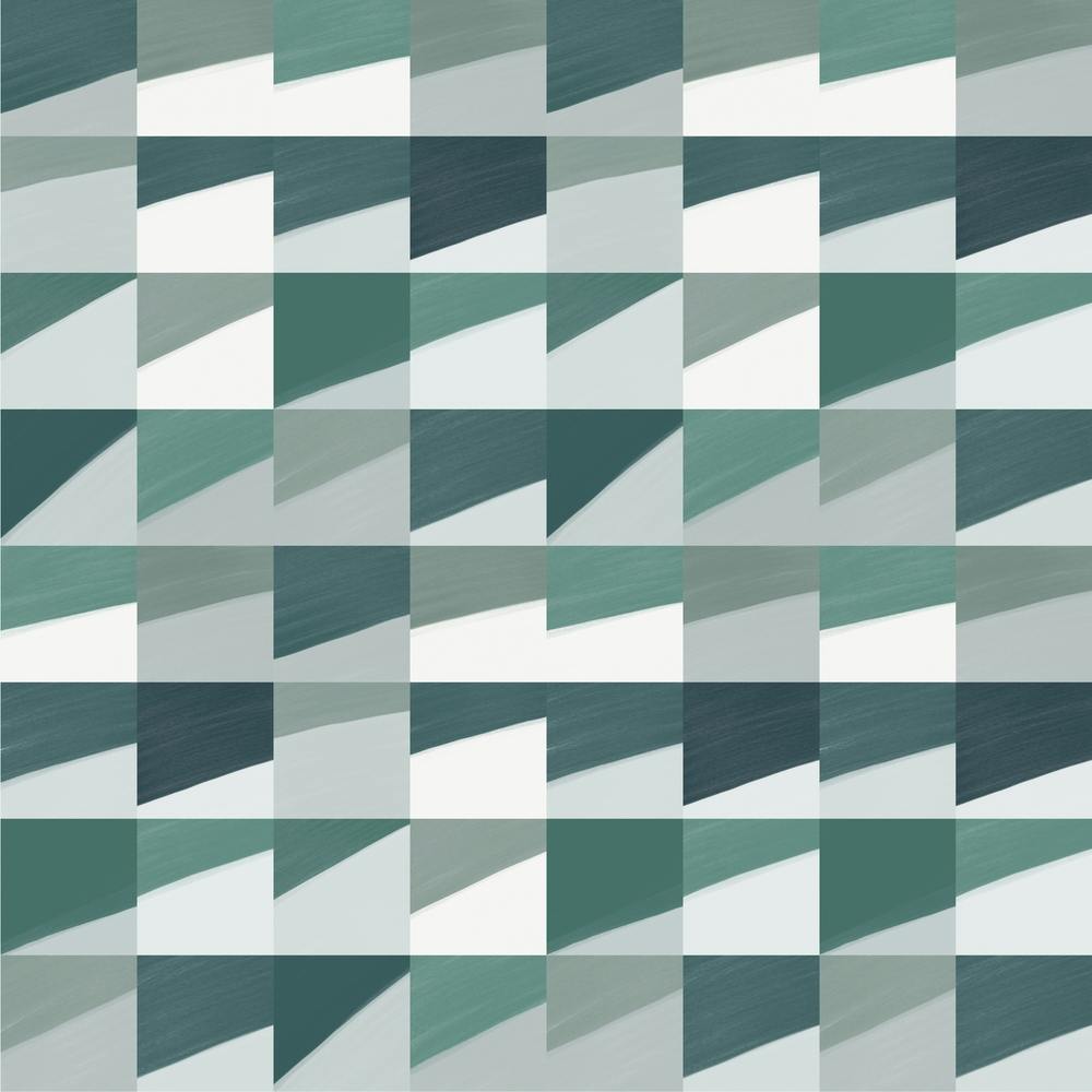 Mid Century Grid Pattern Seven Square