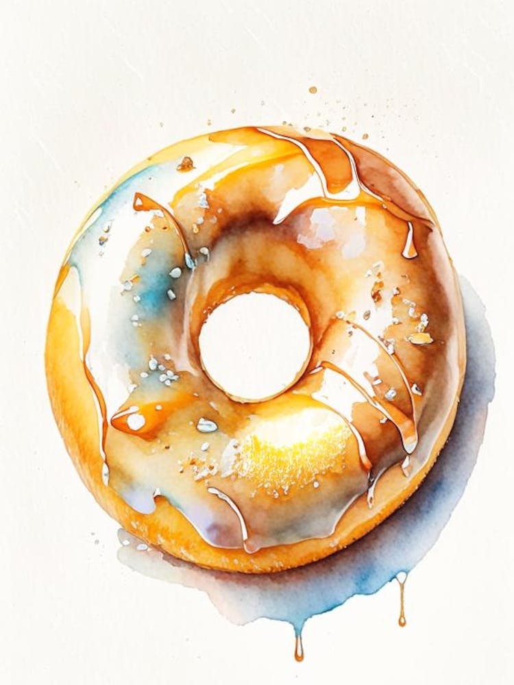 Glazed Donut Cute Neon 1