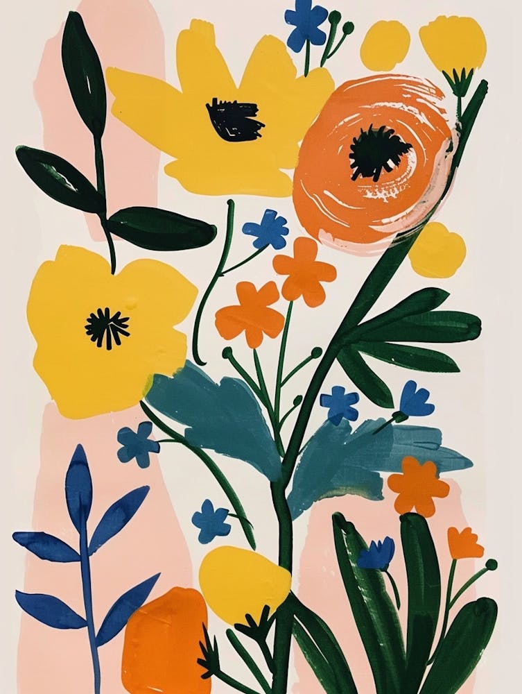 Painted Florals Buttercup 2