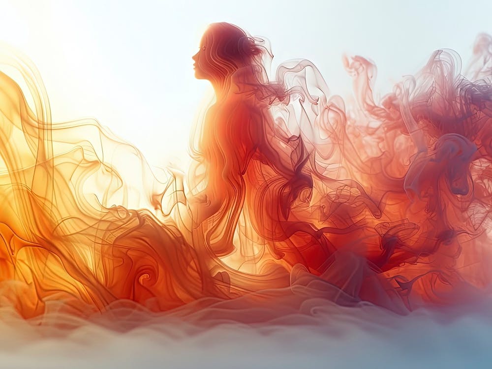 Abstract Woman In Smoke