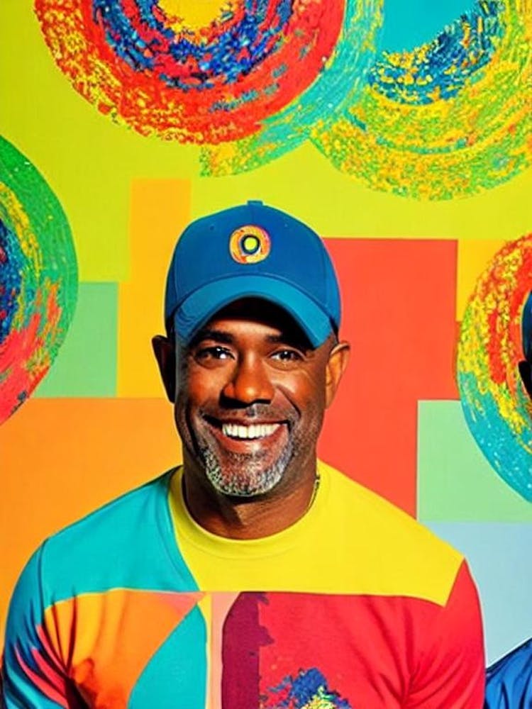Darius Rucker Colourful Pop Art