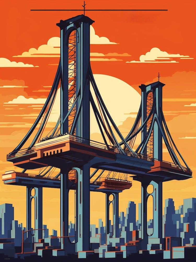 Umeda Sky Building, Japan Vintage Travel Art 2