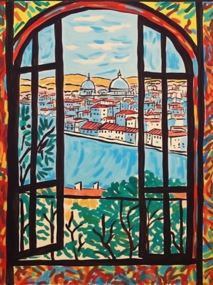 Window Budapest Hungary In The Style Of Matisse 2