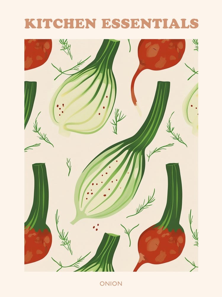 Motif d'Oignons Illustration Affiche 1