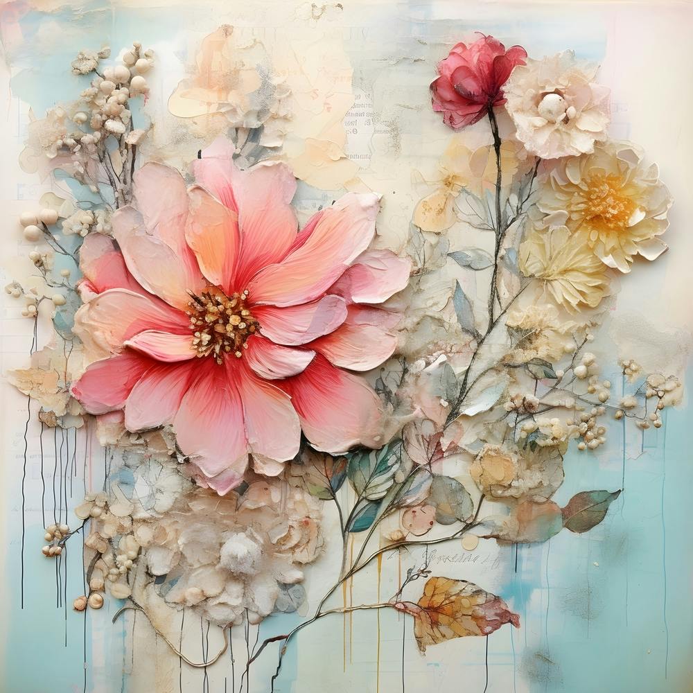 Vintage Pastel Flowers 15