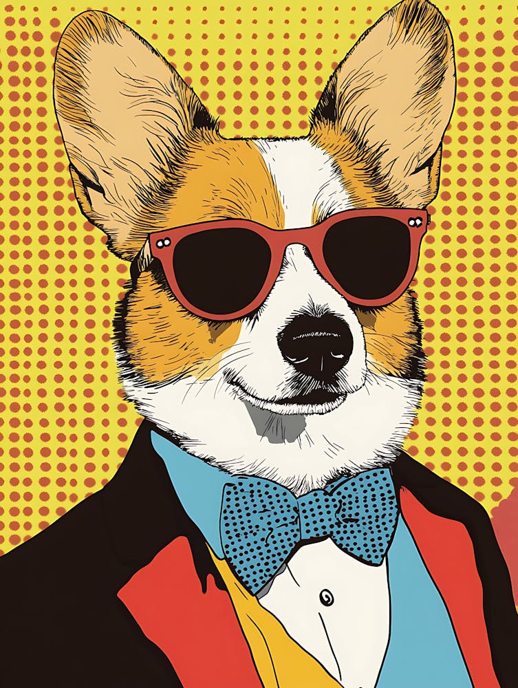 Super Cool Corgi Illustration Pop 10