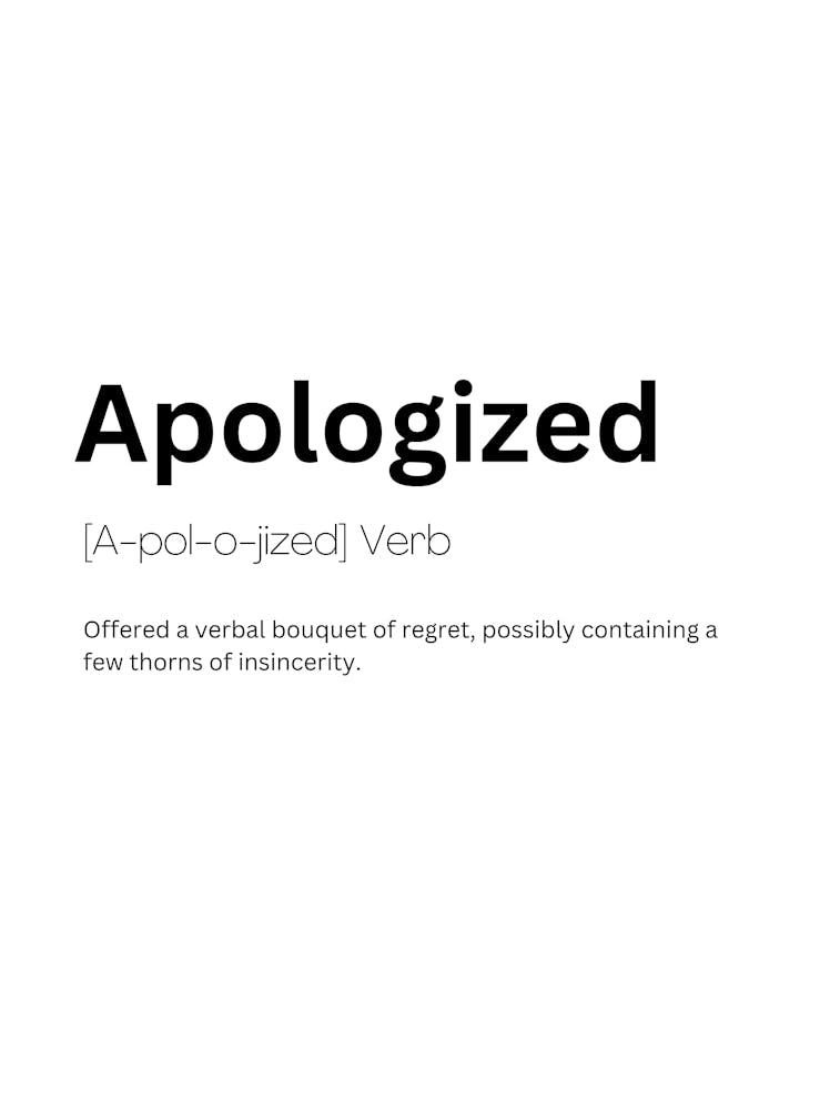 Apologized Definition Meaning