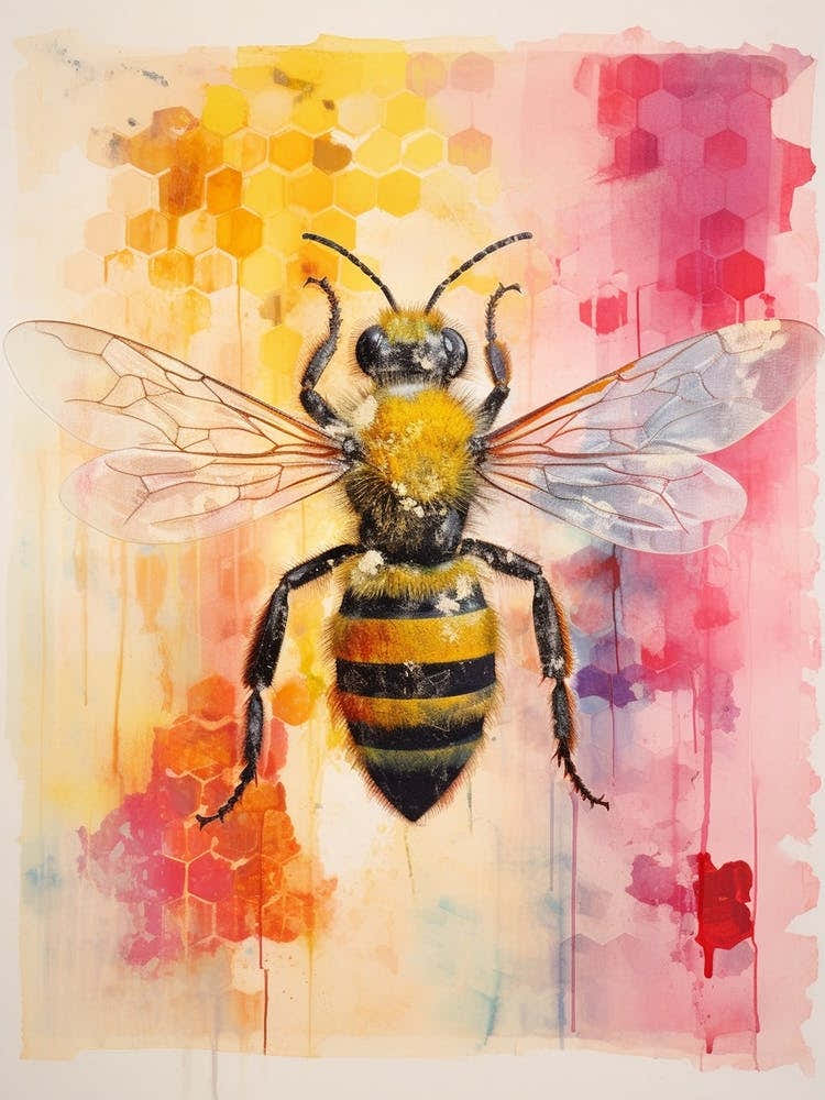 Bee Screen Print Inspired  1