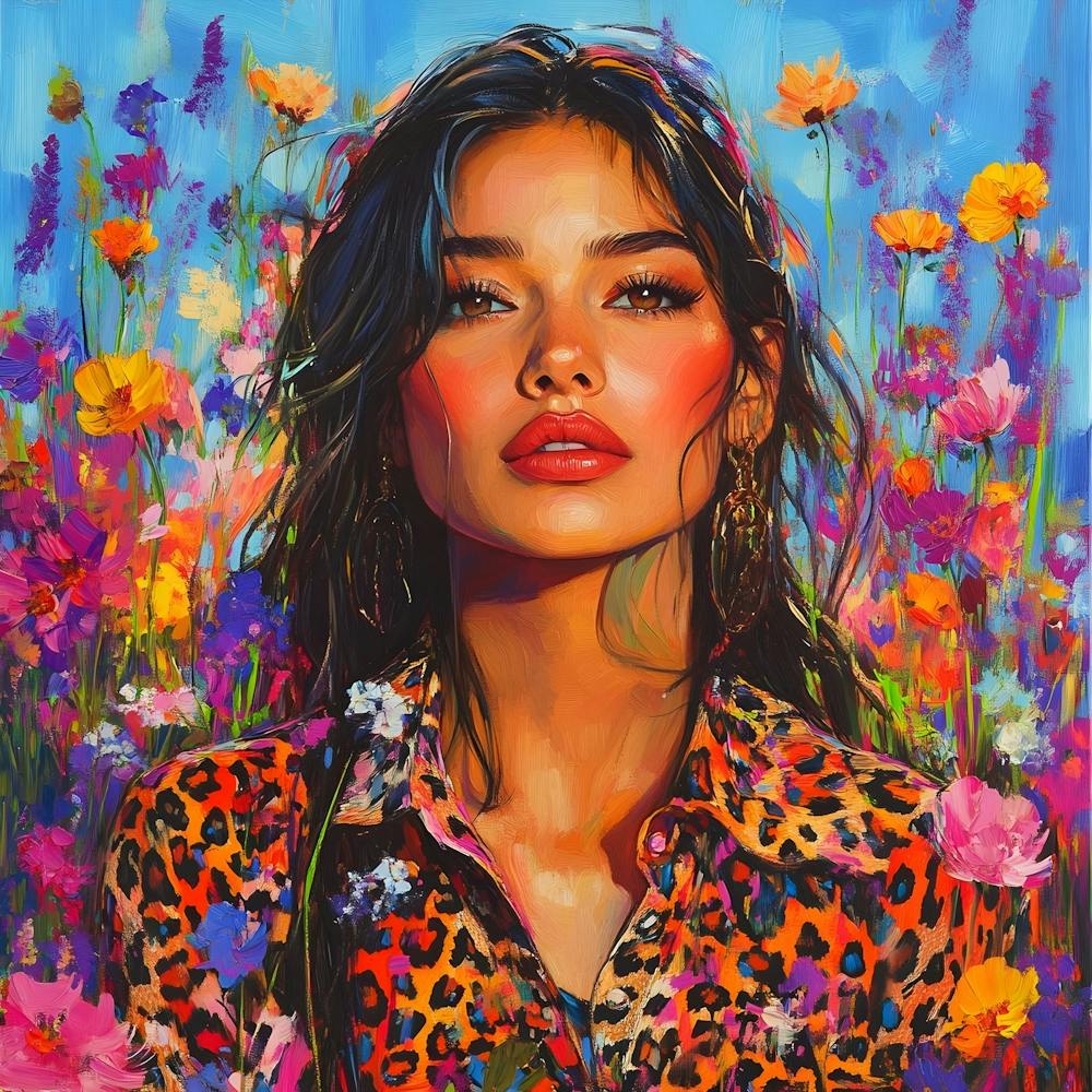 Beautiful Woman With Flowers 1