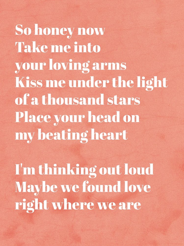 Thinking Out Loud Poem