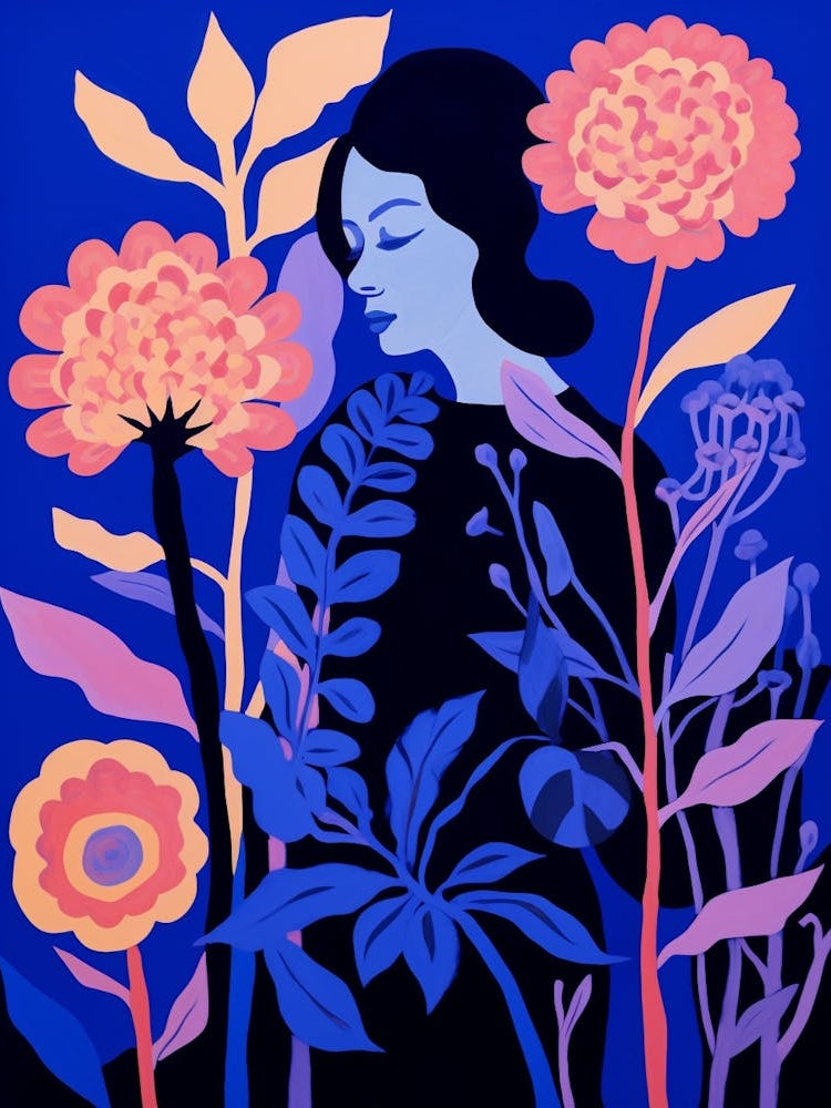 Blue Flower Illustration Celosia 1