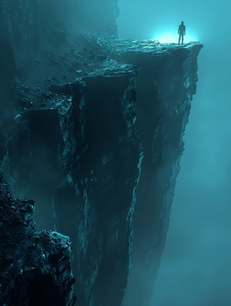 Man Standing On A Cliff 3