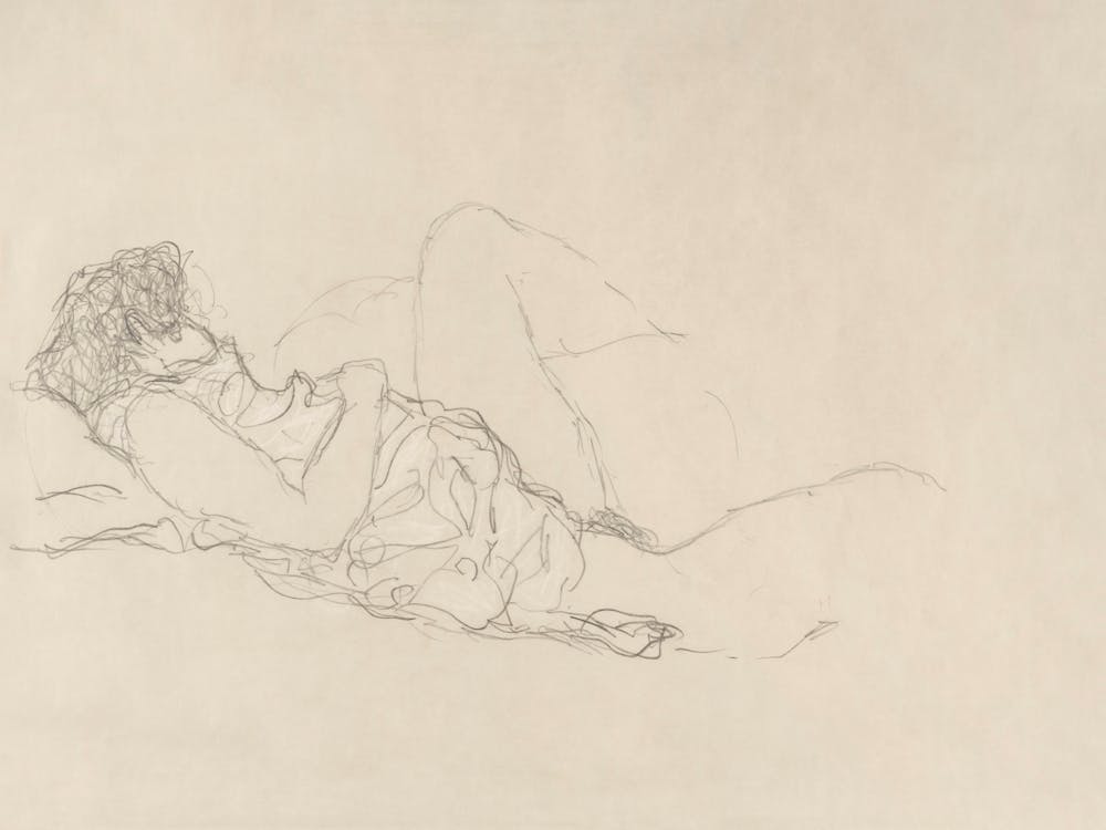 Sleeping Woman, Gustav Klimt
