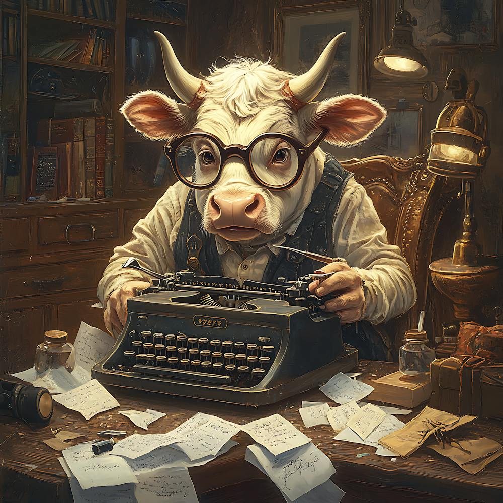 Funny Cow Writer Vintage 3