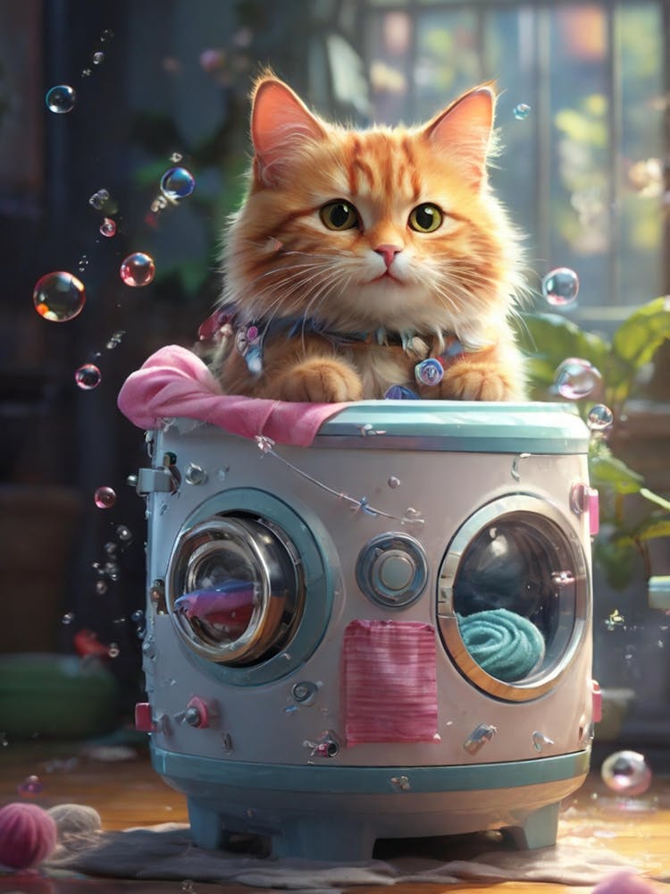 Cat In A Washing Machine 5