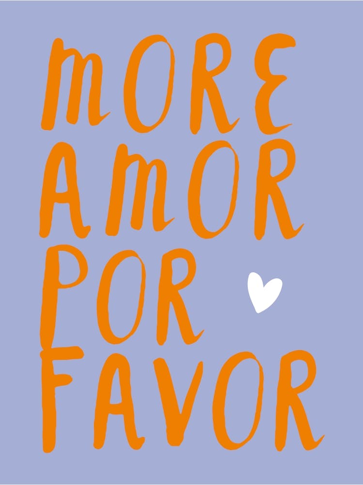 More amor por favor - orange/purple