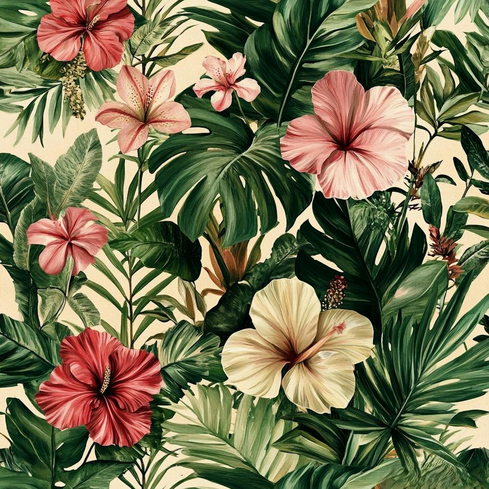 Tropical Floral Pattern Art