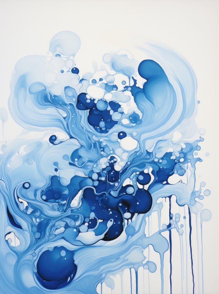 Blaue Spritzer