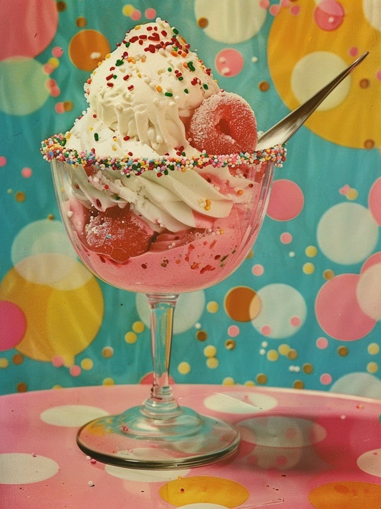 Kitsch Trifle Jelly Retro Collage 3