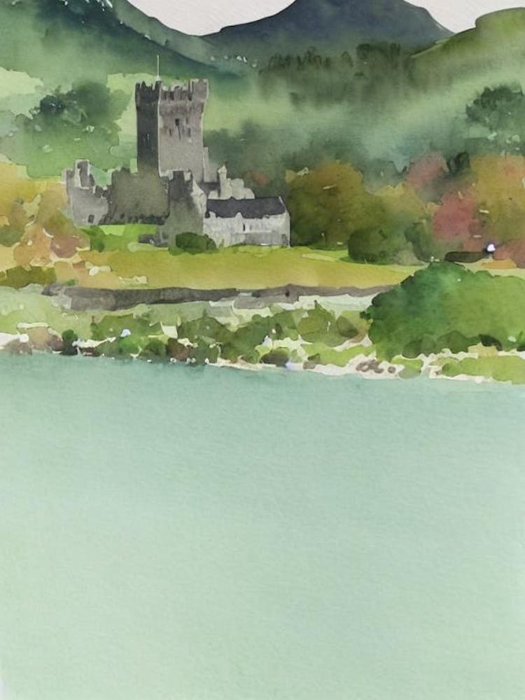 Killarney National Park Ireland Water Colour Poster