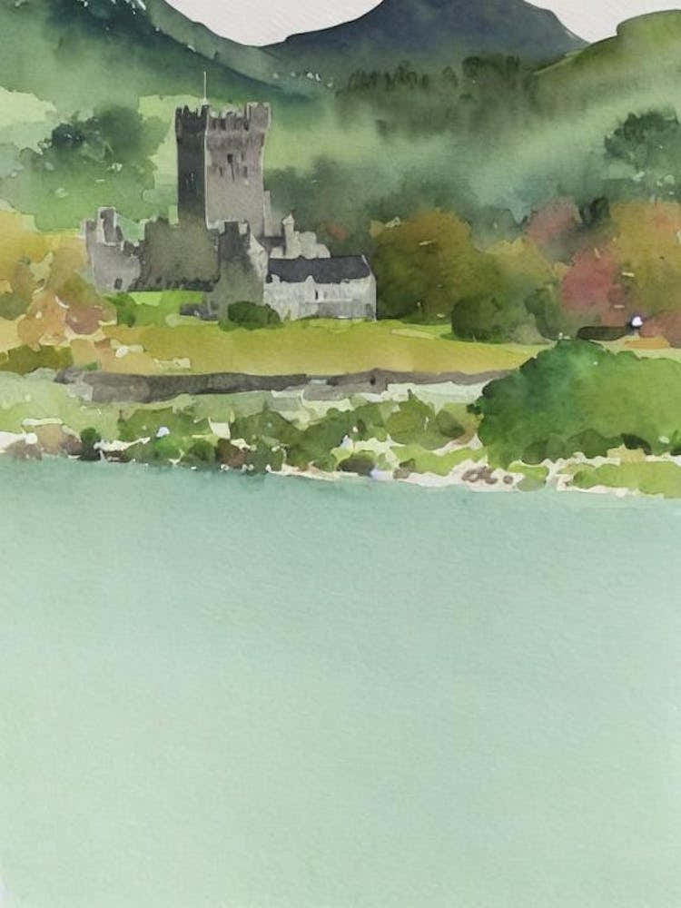 Killarney National Park Ireland Water Colour Poster