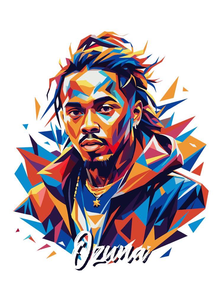 Ozuna 01 Portrait Music Icon WPAP Pop Art Style