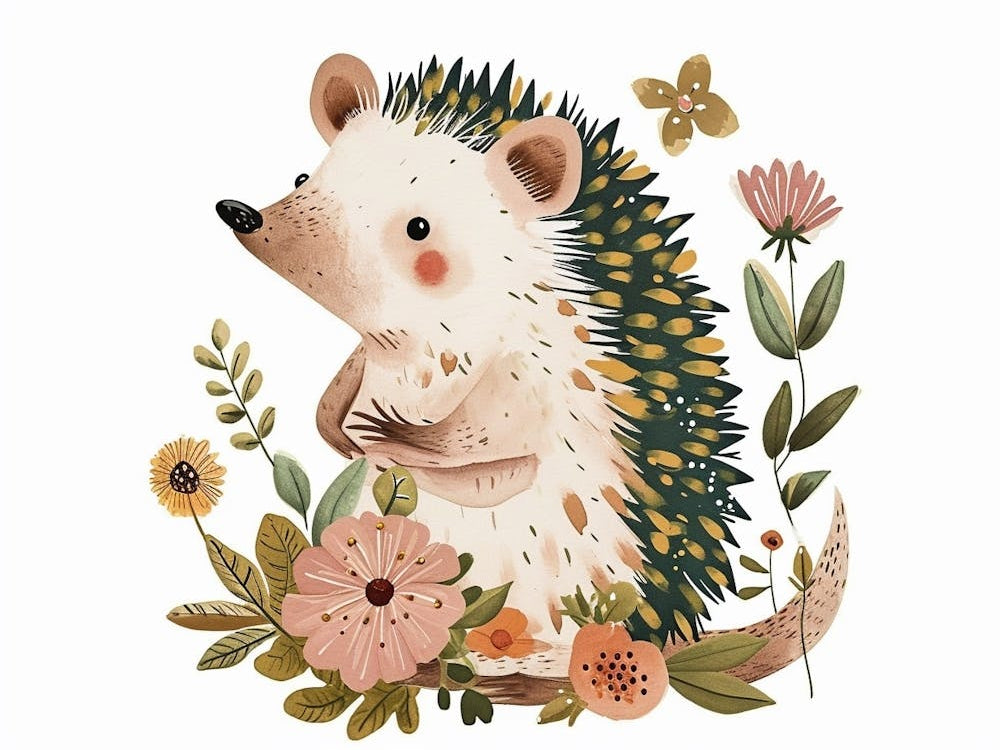Little Floral Hedgehog 3