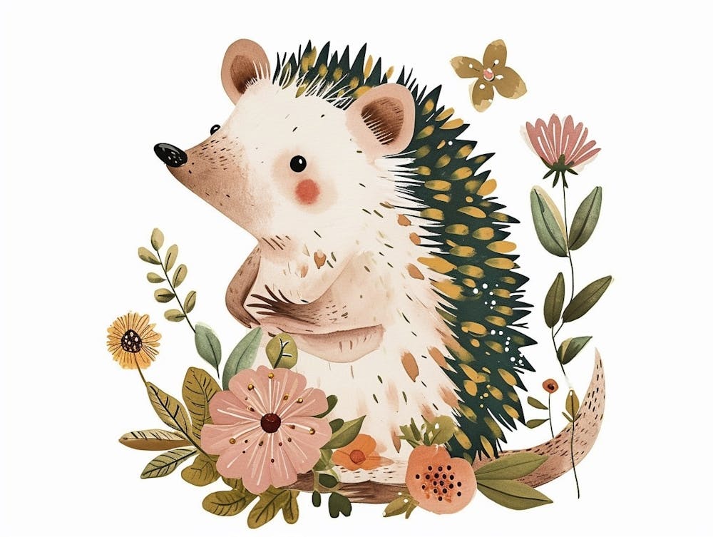 Little Floral Hedgehog 3