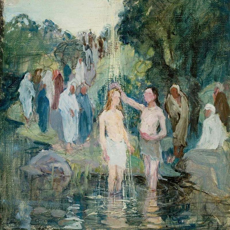 The Baptism Of Christ, Draft For The Luumäki Church Altarpiece (1913), Pekka Halonen