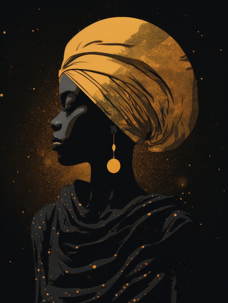 African Woman In Turban 9