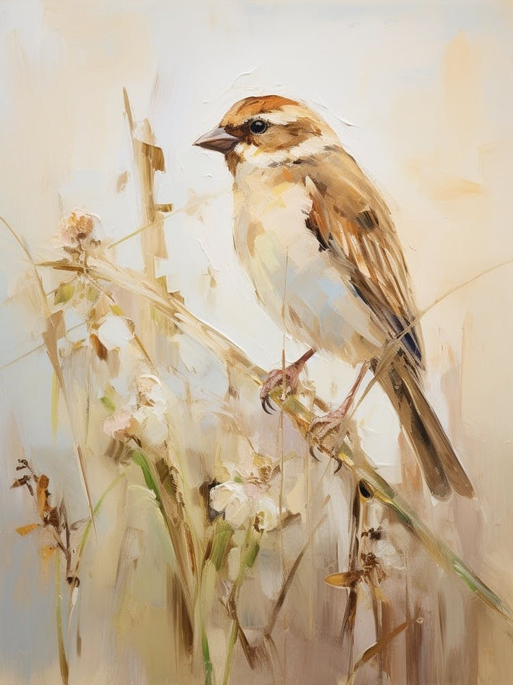 Bird Painting House Sparrow 4