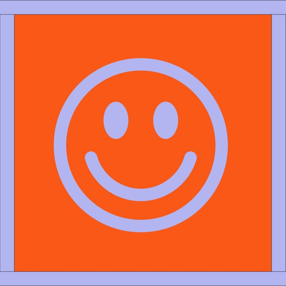 Smiley Face   Orange And Purple