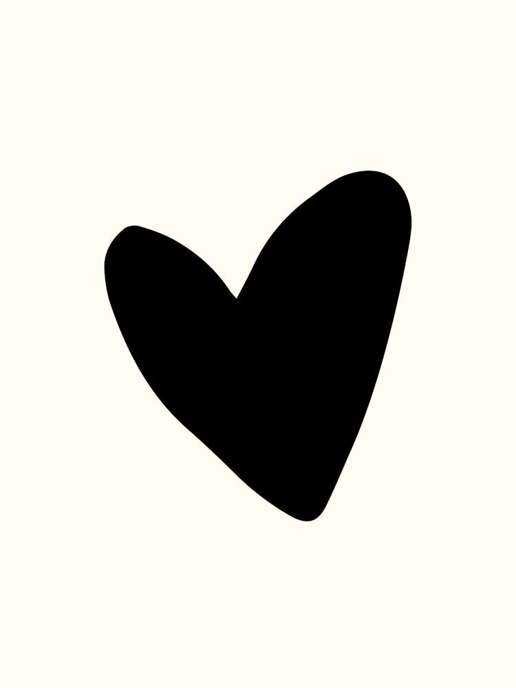 Minimalist cute heart hand drawing