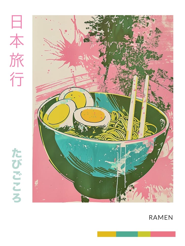 Ramen Duotone Silkscreen Poster 2