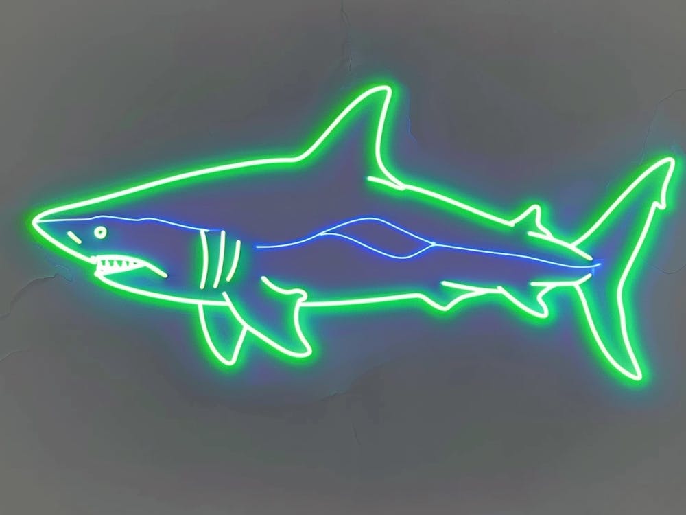 Requin-Marteau Néon Vert Festonné 1