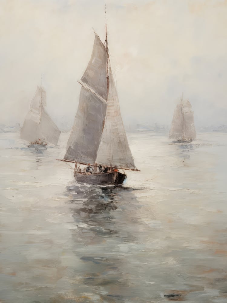 Muted Sailboat Painting